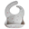 Waterproof Bib with Pocket - 100% Food-Grade Silicone - Grey Safari Waterproof Bib with Pocket - 100% Food-Grade Silicone - Grey Safari
