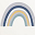 Wall Stickers in Vinyl - Blue Happy Rainbows