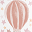 Wall Stickers in Vinyl - Pink Hot-air Baloons