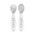 Training Ergonomic Fork and Spoon Set - Grey - from 8 Months