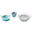 Glass Meal Set with Suction - Plate + Bowl + Glass - Jungle - Made in France
