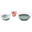 Glass Meal Set with Suction - Plate + Bowl + Glass - Eucalyptus - Made in France Glass Meal Set with Suction - Plate + Bowl + Glass - Eucalyptus - Made in France