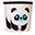 Storage Bin - Black & White Panda - 100% Cotton