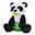 Baby Panda Stuffed Animal - 28 cm - with Pacifier + Bottle