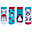 Set 4 Pack of Anti-slip Socks - Snowman and Penguin - Blue/Red Set 4 Pack of Anti-slip Socks - Snowman and Penguin - Blue/Red