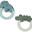 Silicone Teether - Pack of 2 - Elphee and Croco - Green/Blue