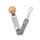 Paci Clip Pacifier Clip - Cloud & Iron - 100% GOTS Organic Cotton! Paci Clip Pacifier Clip - Cloud & Iron - 100% GOTS Organic Cotton!