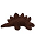Mini Fabric Dinosaur, Brown Stegosaur - Perfect party favour Mini Fabric Dinosaur, Brown Stegosaur - Perfect party favour