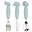 Easy Grip Cutlery Set - Fork, Knife and Spoon - Blue - Silicone Food Grade and Stainless steel Easy Grip Cutlery Set - Fork, Knife and Spoon - Blue - Silicone Food Grade and Stainless steel