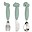 Easy Grip Cutlery Set - Fork, Knife and Spoon - Green - Silicone Food Grade and Stainless steel Easy Grip Cutlery Set - Fork, Knife and Spoon - Green - Silicone Food Grade and Stainless steel