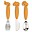 Easy Grip Cutlery Set - Fork, Knife and Spoon - Mustard - Silicone Food Grade and Stainless steel Easy Grip Cutlery Set - Fork, Knife and Spoon - Mustard - Silicone Food Grade and Stainless steel