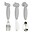 Easy Grip Cutlery Set - Fork, Knife and Spoon - Grey - Silicone Food Grade and Stainless steel