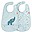 Pack of 2 Waterproof Bib with Pocket Deer Friends - Elphee - Blue - Oeko-Tex Certified Pack of 2 Waterproof Bib with Pocket Deer Friends - Elphee - Blue - Oeko-Tex Certified