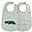 Pack of 2 Waterproof Bib with Pocket Deer Friends - Croco - Green - Oeko-Tex Certified Pack of 2 Waterproof Bib with Pocket Deer Friends - Croco - Green - Oeko-Tex Certified