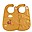 Pack of 2 Waterproof Bib with Pocket Deer Friends - Raffi - Mustard - Oeko-Tex Certified Pack of 2 Waterproof Bib with Pocket Deer Friends - Raffi - Mustard - Oeko-Tex Certified