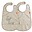 Pack of 2 Waterproof Bib with Pocket Deer Friends - Lalee - Sand - Oeko-Tex Certified