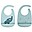 Silicone Bib - Set of 2 - Elphee - Blue - Food Grade Silicone - with Pocket Silicone Bib - Set of 2 - Elphee - Blue - Food Grade Silicone - with Pocket