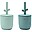 Peekaboo Straw Cup set of 2 - Wally - Blue - 100% Food Grade Silicone