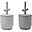 Peekaboo Straw Cup set of 2 - Wally - Grey - 100% Food Grade Silicone Peekaboo Straw Cup set of 2 - Wally - Grey - 100% Food Grade Silicone