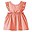Pinafore with Frills and Crossed Braces - Coral - Cotton Pinafore with Frills and Crossed Braces - Coral - Cotton