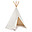 Arizona Teepee - Blue/Natural Stripes - Organic cotton and pine wood