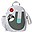 Insulated Lunch Bag - Grey Sloth - 26,5 x 8,9 x 20,3 cm