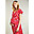 Amalie Maternity & Nursing Dress - True Red Posy Dot - Eco-friendly Fabric