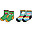 Grippy Socks 2 Pack - Rainbow Farm - Organic Cotton Grippy Socks 2 Pack - Rainbow Farm - Organic Cotton