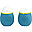 Baby Squeeze Set - 2 in 1 - Silicone Container with two Spouts and Portion Container -Blue