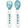 Training Ergonomic Fork and Spoon Set - Blue - from 8 Months