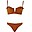Two-pieces Padded Maternity Swimsuit Maldives - Cumin - UPF 50+ UV - Oeko-Tex Certified