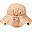 Amelia reversible seersucker sun hat - Stripe: Tuscany rose/sandy