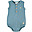 Sleeveless Romper in Organic Cotton Muslin - Light Blue - GOTS and Oeko-Tex certified