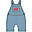 Hopscotch Dungaree - Chambray -Bus - London Transport - 100% Organic Cotton