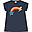 Lizzie Applique Top - Indigo & Rainbow - City Dogs - Organic Cotton Lizzie Applique Top - Indigo & Rainbow - City Dogs - Organic Cotton
