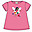 Lia Applique Top - Mid Pink & Piskie - Pollinators - Organic Cotton