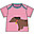 Bobster Wraparound T-Shirt - Mid Pink - Striped - City Dogs -Organic Cotton