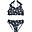 Bow Bikini Set - Palms & Dark Blue - UPF 50+ Bow Bikini Set - Palms & Dark Blue - UPF 50+