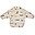 Long Sleeves Merle Waterproof Bib - Aussie and Sea Shell Mix - 100% Recycled Materials
