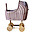 Doll Pram High - Dirty Pink - 62 cm - 100% Wicker