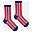2 Pack Checkerboard and Stripes Long Socks - Cotton