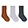 Rib Socks Pack of 3 - Sun Leather Milk - Organic Cotton Rib Socks Pack of 3 - Sun Leather Milk - Organic Cotton