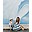 2 in 1 Storage Bag & Playmat - in Polyester - Blue/Green Stripes