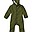 Boiled Wool Overall - Olive - 100% Organic Wool GOTS Certified Boiled Wool Overall - Olive - 100% Organic Wool GOTS Certified