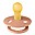 Colour Pacifier - Round Nipple in Latex - Peach - BPA & PVC Free Colour Pacifier - Round Nipple in Latex - Peach - BPA & PVC Free