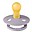 Colour Pacifier - Round Nipple in Latex - Fossil Grey - BPA & PVC Free