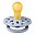 Boheme Pacifier - Round Nipple in Latex - Dusty Blue - BPA & PVC Free