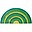 Rainbow Tunnel - 12 Pieces - 38 cm - Forest Green