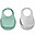2 Waterproof Bibs with Food Catching Pocket Set - Silicone - Light Mist and Sage Green 2 Waterproof Bibs with Food Catching Pocket Set - Silicone - Light Mist and Sage Green