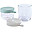Set of 2 Graduated High Quality Glass Containers for Food with Hermetic Cap - 150ml Airy Green + 250ml Light Mist Set of 2 Graduated High Quality Glass Containers for Food with Hermetic Cap - 150ml Airy Green + 250ml Light Mist